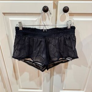 Black Lululemon City Sky Run Shorts